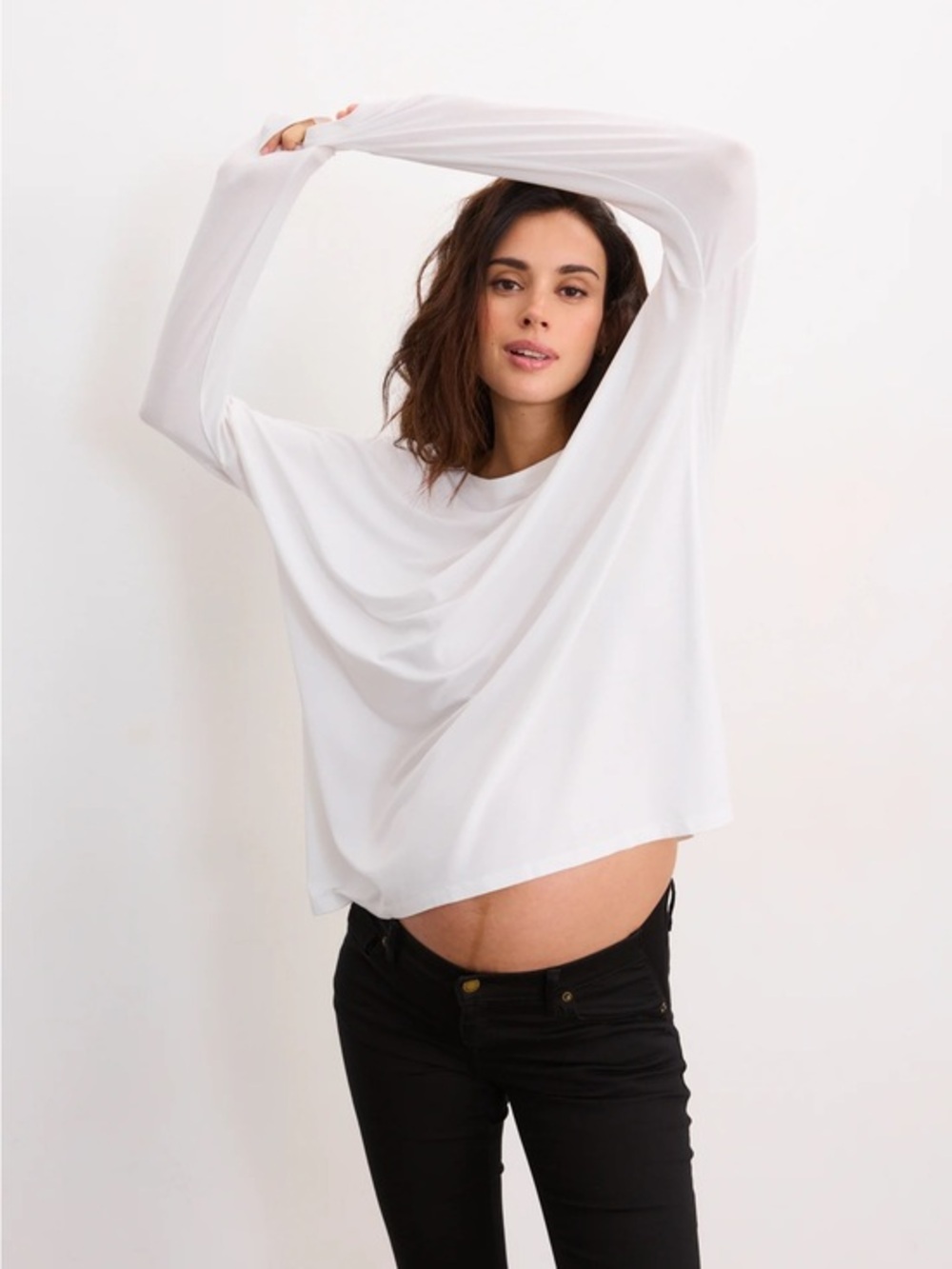 HATCH The Perfect Longsleeve Maternity Tee Sz X-Small